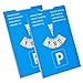 Produktbild Parkscheibe, 2 Stück, in Blau, aus Papier, doppelseitig einstellbar, Parkuhr mit acht Sprachen, für Auto, LKW, Wohnmobil, Parking Disc Blue, Parkscheiben, Parkkarte, blaue Papier Park Scheibe Karte