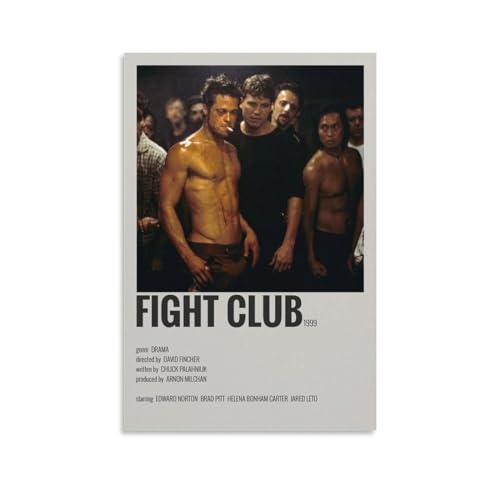 DAGUYS Poster de film vintage classique Fight Club 3 - Art mural décoratif - Décoration moderne - 20 x 30 cm