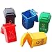 SM SunniMix 5 Pcs 1:12 Miniature Poubelle, Décor Pour Maisons De Poupées, Camion Poubelle Jouet Maison De Poupée Scène De Vie Accessoire Décoration Modèle De Meubles