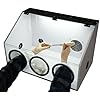 3-hole Fully Enclosed Electric Grinding Table Polisher, Acrylic Cover Dust Box with Led Light and Blower for Polishing Machine, Transparent Table Polisher Dust Box with Cover