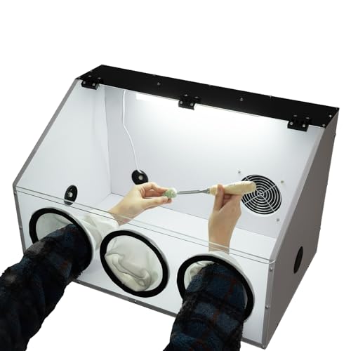 3-Hole Enclosed Grinding Table with LED Light