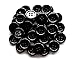GANSSIA 5/8 Inch 4 Holes Black Buttons 15mm Sewing Round Button for Craft Pack of 160 Pcs