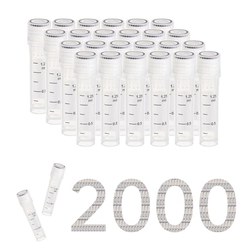 CryoKING 2ml Cryovials, Sterilization Cryo Tubes, Lab...