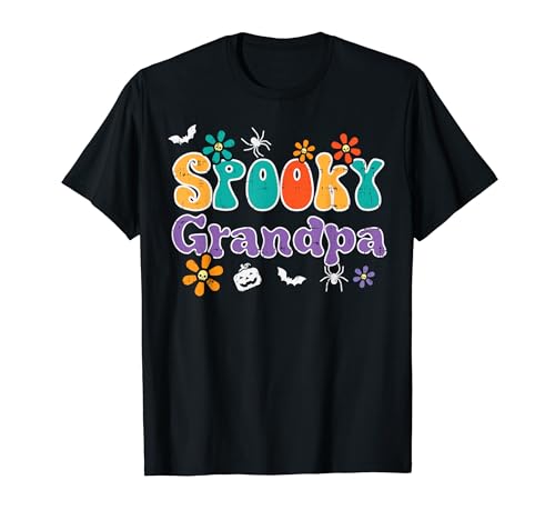 Spooky Nonno Retro Vintage Corrispondenza Halloween Famiglia Maglietta