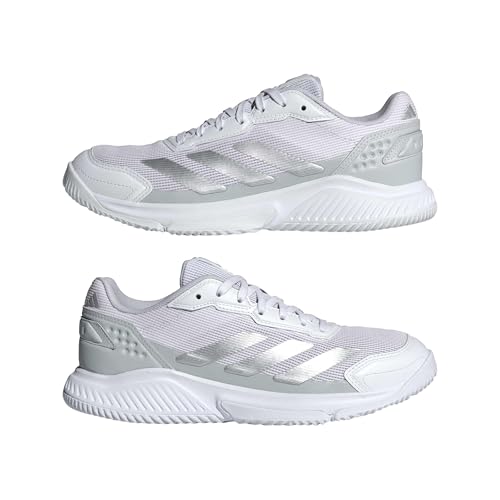 adidas Women's Courtquick Padel, White/Silver Metallic/White, 5.5 by adidas - Used condition - Image 6