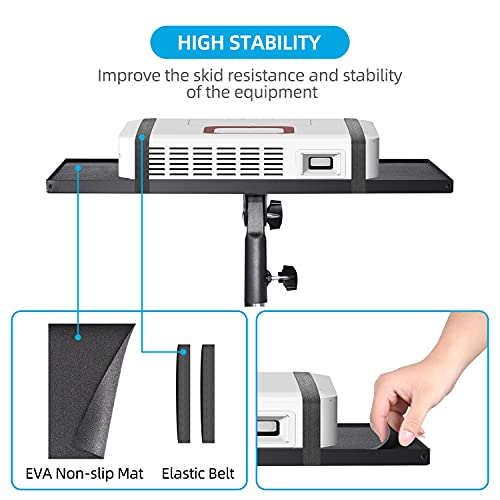 CODN-Projector-Stand-Foldable-Projector-Mount-Laptop-Tripod-Adjustable-Height-23-to-43-Universal-Outdoor-Laptop-Floor-Stand-for-Computer-Book-Music-Notes-Sound-Media-DJ-Equipment