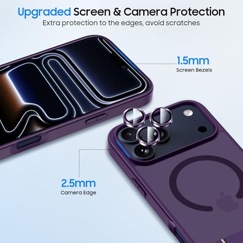 Coque iPhone 17 Pro violette mate pour un usage quotidien mains libres et connecté