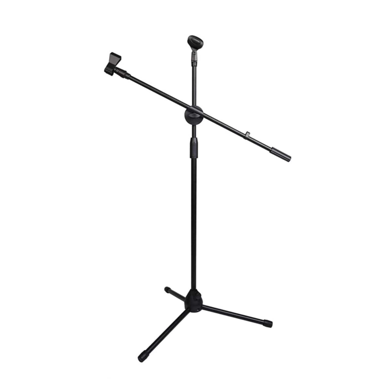 SKEIDO Adjustable Microphone Stand with Boom Arm - Heavy-Duty Zinc Alloy Construction, 360° Rotation, Anti-Vibration Tripod Base, Universal Mic Clip - Ideal for Recording, Meetings, Churches