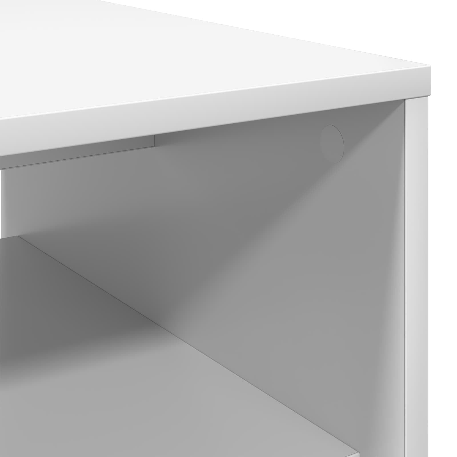 vidaXL Couchtisch Weiß 80 x 50 x 40 cm Holzwerkstoff, Stylischer Couchtisch für Wohnzimmer, rechteckig und robust, aus Holz, vielseitiges Wohnaccessoire