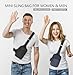 higouta Mini Sling Bag for Men Women, Waterproof Utility Crossbody Backpack Chest Bag for Hiking Travel Sports Running