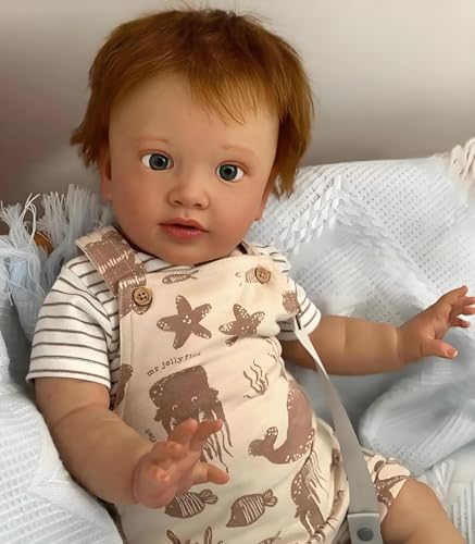RXDOLL Reborn Babypuppen, 66 cm, riesige Größe, echt aussehende Vinyl-Babys, lebensechte Baby-Puppe, Mädchen, mit verwurzeltem Haar, realistische Neugeborenen-Puppe, Stoffkörper für Kinder ab 3 Jahren – Bild 3