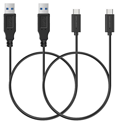 USB Type-C to USB A 3.0 Cable, ZeroLemon 3.2ft[2Pack] Type C Fast Charger Cable for MacBook Pro, Galaxy S9 / S8 Plus Note 9 / 8, LG V30, Pixel 3 XL, 2018 iPad Pro 11" 12.9" and More - Black