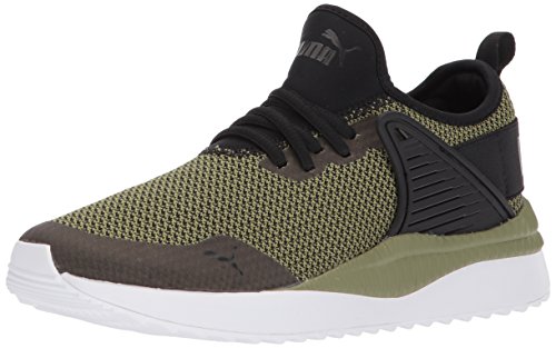 PUMA Kid's Pacer Next Cage GK Kids Shoe, puma Black-Capulet Olive, 4.5 M US Big Kid