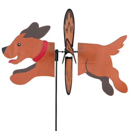 Premier Kites Petite Spinner Dog – Whimsical Wind Spinner for Yard & Garden, Durable Weather-Resistant Fabric, Easy to Assemble, Outdoor Decor for...