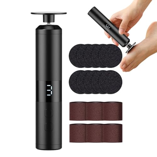 Molinillo de talón para pedicura – Lima eléctrica de pies de 16 cm, herramienta inalámbrica para eliminar callos, dispositivo de pulido silencioso de la piel, equipo de cuidado suave que mejora la