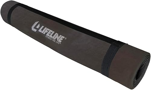 Miniatura 2 de Lifeline Fitness Premium - Tapete de yoga de gamuza de alta densidad para el hogar, tapete de entrenamiento ligero con correa de transporte, tapete