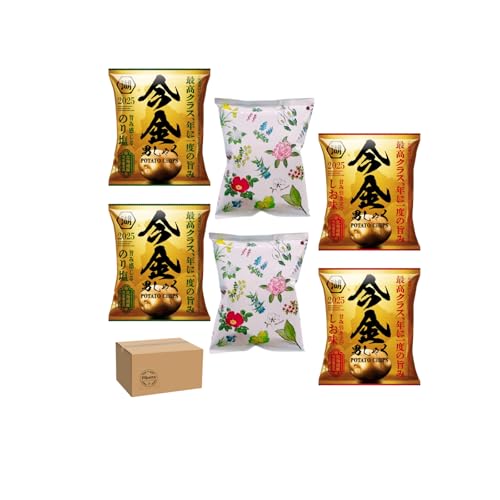 【季節 販路限定】 Pikotta 今 金 男しゃく ポテト チップス 塩味 ・のり塩味 各2袋 六 花 亭 ポテト チップス 2袋 合計6袋 セット 無添加