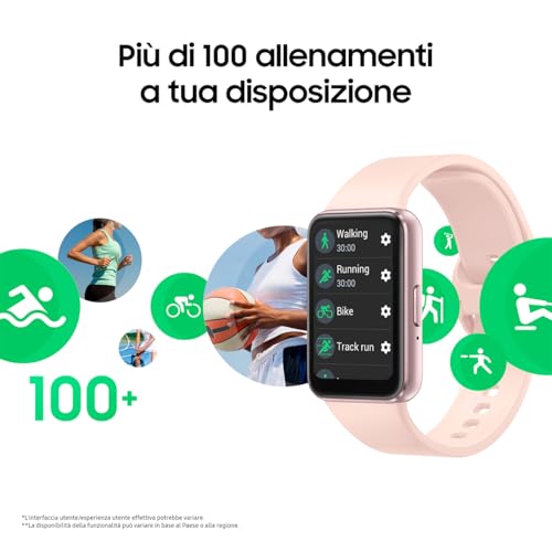 Samsung Galaxy Fit3 fitness band, batteria a lunga durata, rilevamento cadute/SOS, barometro, IP68, monitoraggio sonno, oltre 100 esercizi, gestione notifiche/musica, Pink Gold [Versione italiana] - Immagine 3
