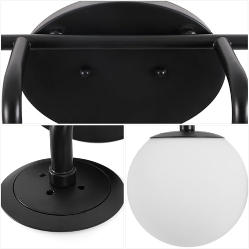 Image of JONATHAN Y Louis Parisian Globe 40 inch Vanity 6-Light, Black