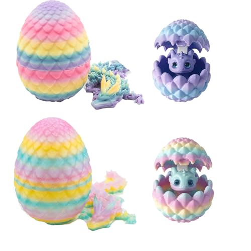 ELYIQI 4 Set 3D Drache Im Ei, Drachenei Mit Drache, Fantasy Spielzeug Für Kinder, Dekoratives Sammlerstück, Geschenkidee Für Geburtstage, Ostern Und Weihnachten