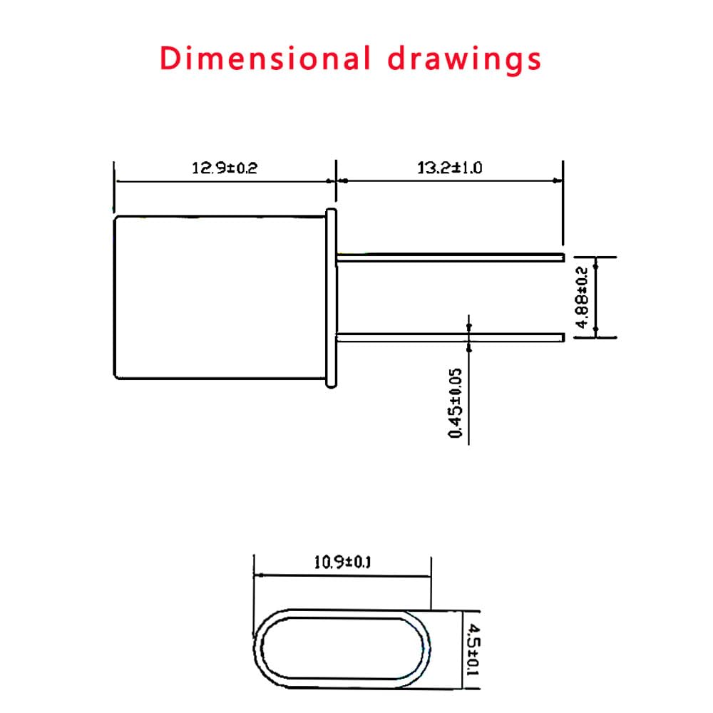 HC-49U Passive Kristalloszillator Quarzkristall-Dip 2-Pin-Inline-Resonator-Resonator-Kristall,4.000MHz 50PCS