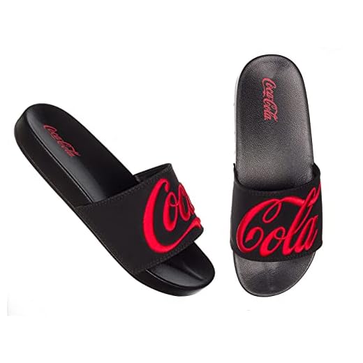 Slide Logo Coca Bordado, Sandálias Coca-Cola, Preto/Preto, Masculino, 38