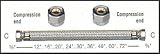 Watts Braided Stainless Steel Faucet Connector CFC-S-CC 3/8 x 3/8 x 12