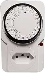 Timer Analógico Bivolt 110-22V Liga Desliga Luz Aquário Tv Dvd 24h GC