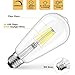 ST58 Vintage LED Edison Light Bulbs 60W Equivalent, 4000K Daylight White, Dimmable LED Filament Bulbs 6W E26 Base Lamp for Home, Restaurant, Reading Room