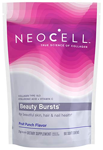 NeoCell Beauty Bursts Collagen Soft Chews - 2,000mg Collagen Types 1 & 3 - Super Fruit Punch Flavor 90 Count (Package May Vary) NeoCell Beauty Bursts Collagen Soft Chews - 2,000mg Collagen Types 1 & 3 - Super Fruit Punch Flavor 90 Count (Package May Vary)