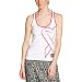 Zumba Women's Athletic Graphic Design Workout Racerback Tank Top, White, Medium
