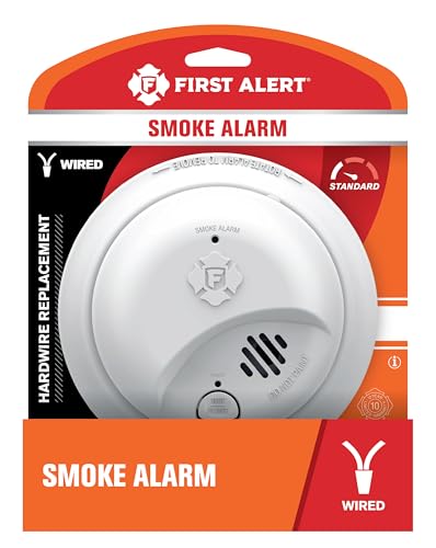 Image of First Alert SMI100-AC, Hardwire Interconnect Smoke Alarm with Battery Backup, 6-Pack