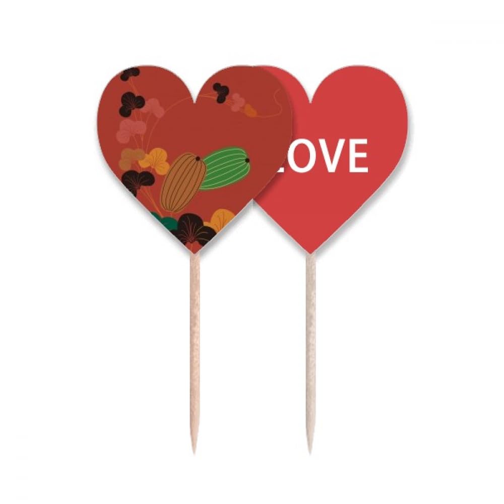 Lable Cupcake Coeur Fixation Stable pour Buffet Réussi