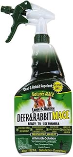 Nature's Mace Deer & Rabbit Repellent 40oz Spray/Covers 1,400 Sq. Ft. / Repel Deer from Your Home & Garden/Safe to use Around Children, Plants & Produce/Protect Your Garden Instantly