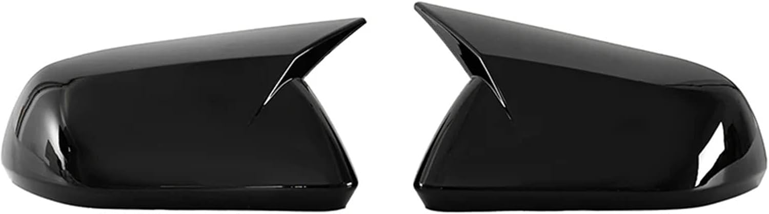 Compatible For Mustang 2015-2022 Car Rearview Mirror Cover Wing Side Mirrors With/No Signal Light Auto Exterior Accessories (Color : 1-Glossy Black)