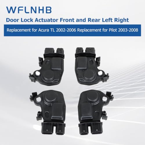 Image of WFLNHB 4Pcs Door Lock Actuator Front and Rear Left Right Replacement for Acura TL 2002-2006 Replacement for Pilot 2003-2008 72155S6AJ11