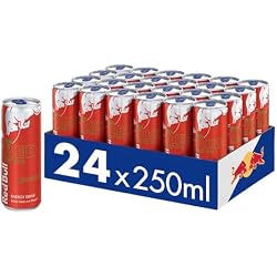 Red Bull Energy Drink Red Edition - 24 Pallet Tins - Drinks with Watermelon Flavor, Disposable (24 x 250 ml)