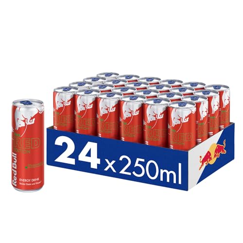 Red Bull Energy Drink Red Edition - 24er Palette Dosen - Getränke mit Wassermelone-Geschmack, EINWEG (24 x 250 ml)