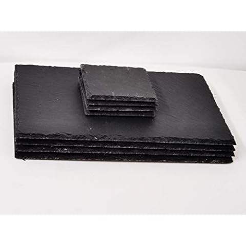 Deenz Set of 8 Slate Coasters and Placemats Cover