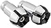 BikeMaster Two-Piece Anti-Vibration Bar Ends, Black/Silver