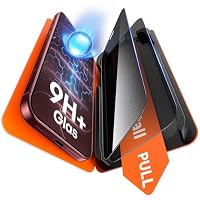 TAURI 2 Pack for iPhone 18 Pro Max Screen Protector Privacy, 1-Step Install
