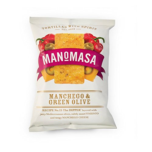 Manomasa Manchego Y Chips De Tortilla De Oliva Verdes 160g (Paquete de 2)