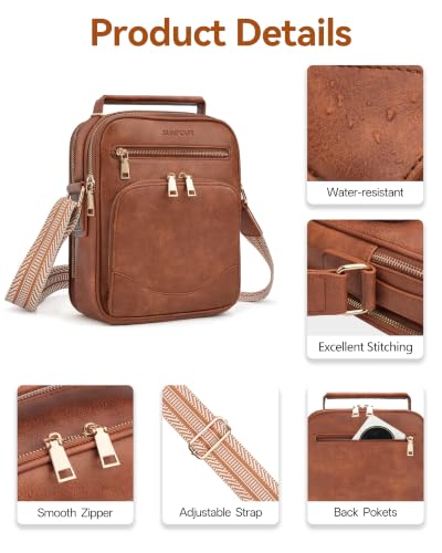 Image of Large Womens Crossbody Purse, Built-in Wallet Shoulder Bag