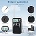 Battery Operated Portable Pocket AM/FM Radio | Digital Tuning, Loud Speaker, Excellent Reception | Portable Emergency & Outdoor Radio with LCD Screen, Alarm Clock, Preset, Sleep Timer, Snooze
