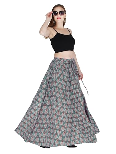 Image of Sttoffa Cotton Printed Women Wear Maxi Long Skirt 40 inch inch Full Length