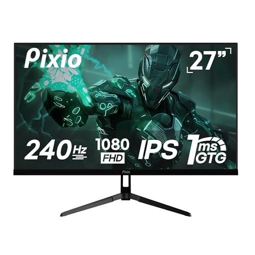 Image of Pixio PX279 Wave 27 inch 240Hz 1080p Fast IPS Panel 1ms GTG Adaptive Sync Gaming Monitor with Black HDMI 2.1 Cable Certified Ultra High Speed 6FT 8K 60Hz 4K 120Hz Nylon Braided