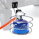 GFTIME Kartuschenhalter Set für Enders Urban II & Explorer II, Gaskartuschen Halterung mit Gasschlauch & 50mbar Gasregler, Schraubkartuschen Adapter, Grill Zubehör Schwarz