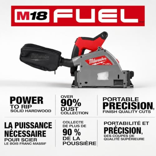 Milwaukee M18 FUEL 6 1/2 Inch Plunge Track Saw (Bare Tool) | Plunge Cut Track Saw (Tool-Only, Model 2831-20) - image 3