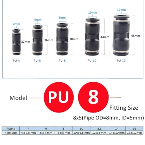 Racor rápido neumático de 16mm con unión en Y modelo PY antitirones 6