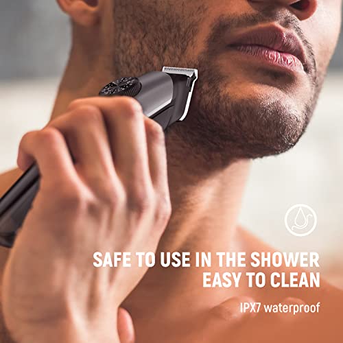 Suprent Beard Trimmer For Men Waterproof, Ipx7 Professional Mustache Trimmer, 39 Built-In Adjustable Precise Lengths, Cordless Usb C Rechargeable & Led Display #TOP5